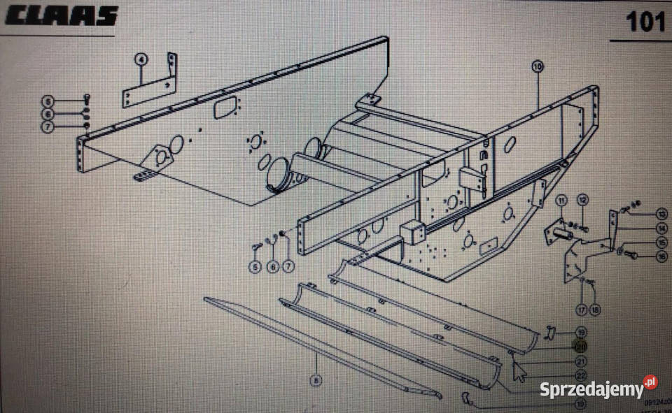 Osłona do Claas Mega 370340 kat części 000 687 Pozostałe