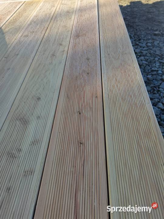 Deska tarasowa modrzew ryflowana gładka deska Deski tarasowe małopolskie