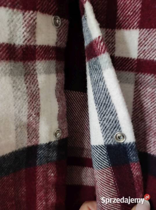 polarowa flanelowa koszula w kratę casual kurtka Rozmiar L sprzedam