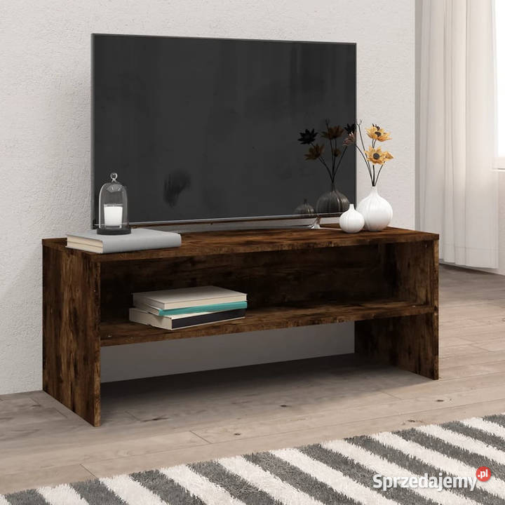 Szafka pod telewizor przydymiony dąb 100x40x40