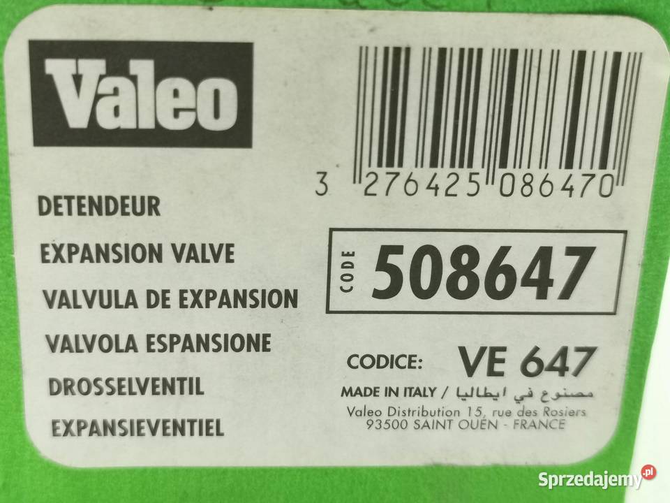 ZAWÓR ROZPRĘŻNY KLIMAYZACJI VALEO RENAULT MEGANE