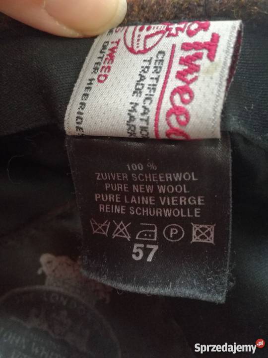 KASZKIET HARRIS TWEED Ivy cap WEŁNIANY 57 Nowogard