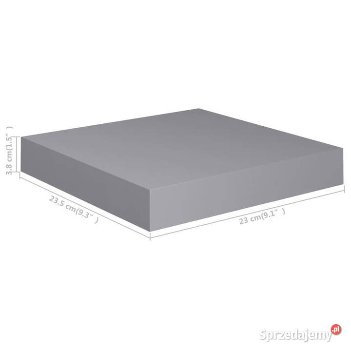 Półki ścienne 4 szare 23 x 235 x 38 MDF WM323846 mazowieckie sprzedam