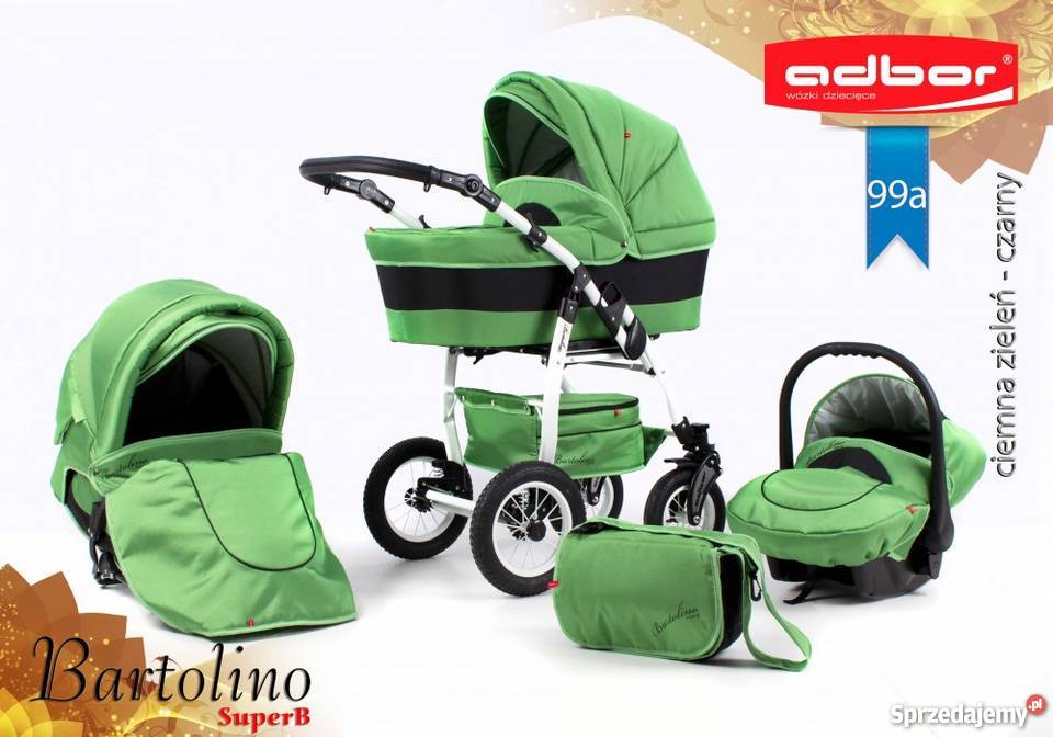 Wózek Bartolino B 3w1 Produkt Polski duża gondol 14kg