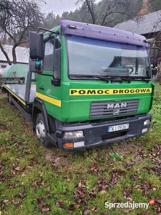Man 12180 l2000 pomoc drogowa autolaweta 12dmc Miedziana Góra