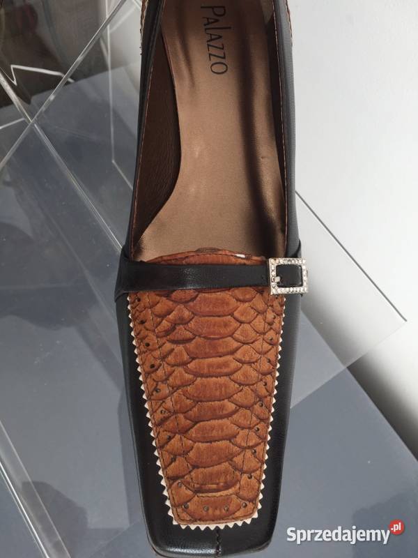 Czółenka Damskie CzarnoBrązowe 39 Wrocław