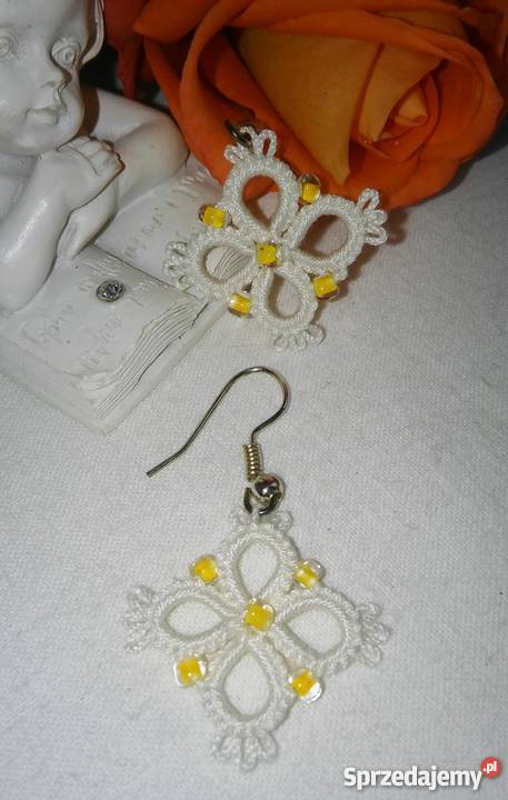 Kolczyki Frywolitkowe