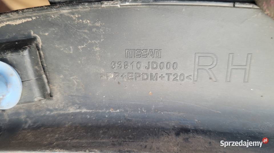 LISTWA BLOTNIK PRAWY PRZOD NISSAN QASHQAI I J10 osobowe śląskie Ruda Śląska sprzedam