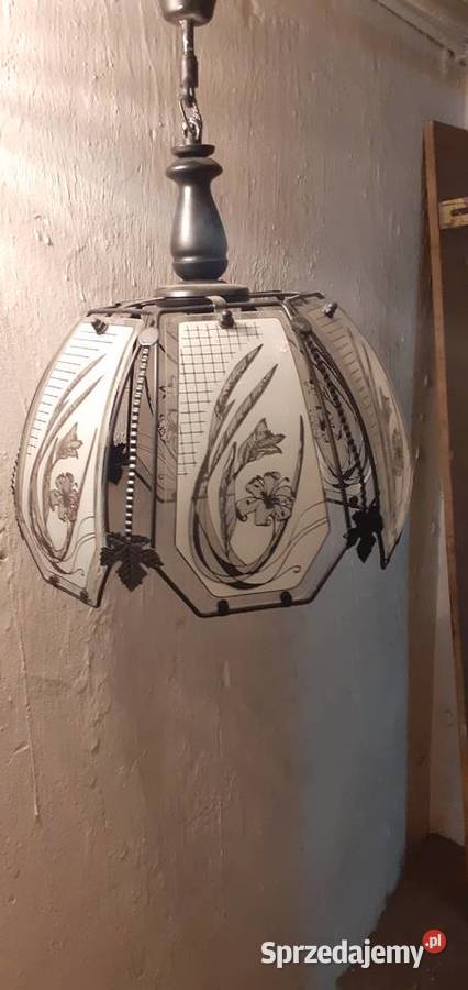 Żyrandol stary melalowo szklany z lat 80 tych Katowice sprzedam