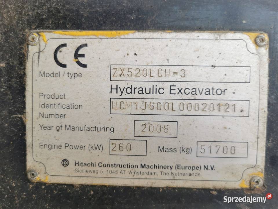 Hitachi ZX 520 LCH3 nie dolnośląskie Góra