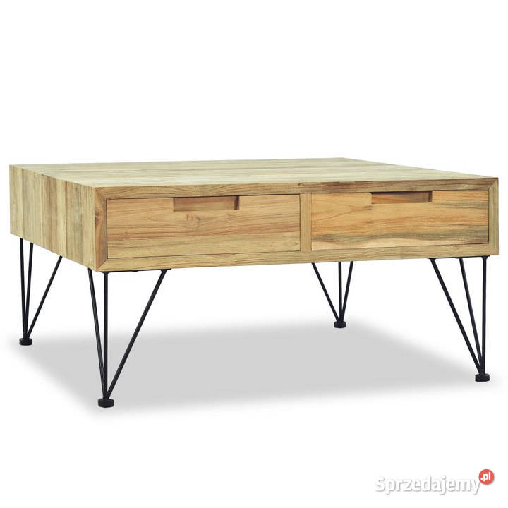 Stolik kawowy 80 x 80 x 40 lite drewno tekowe Warszawa