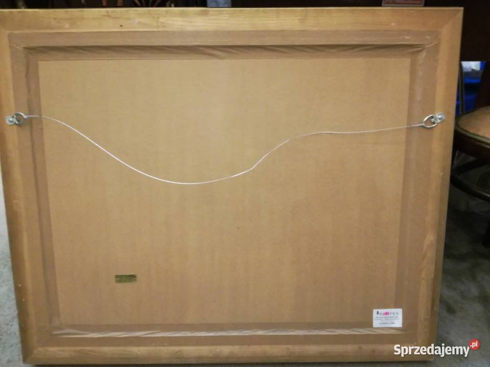 Obraz olejny krajobraz Wileńszczyzny z rzeką Kraków