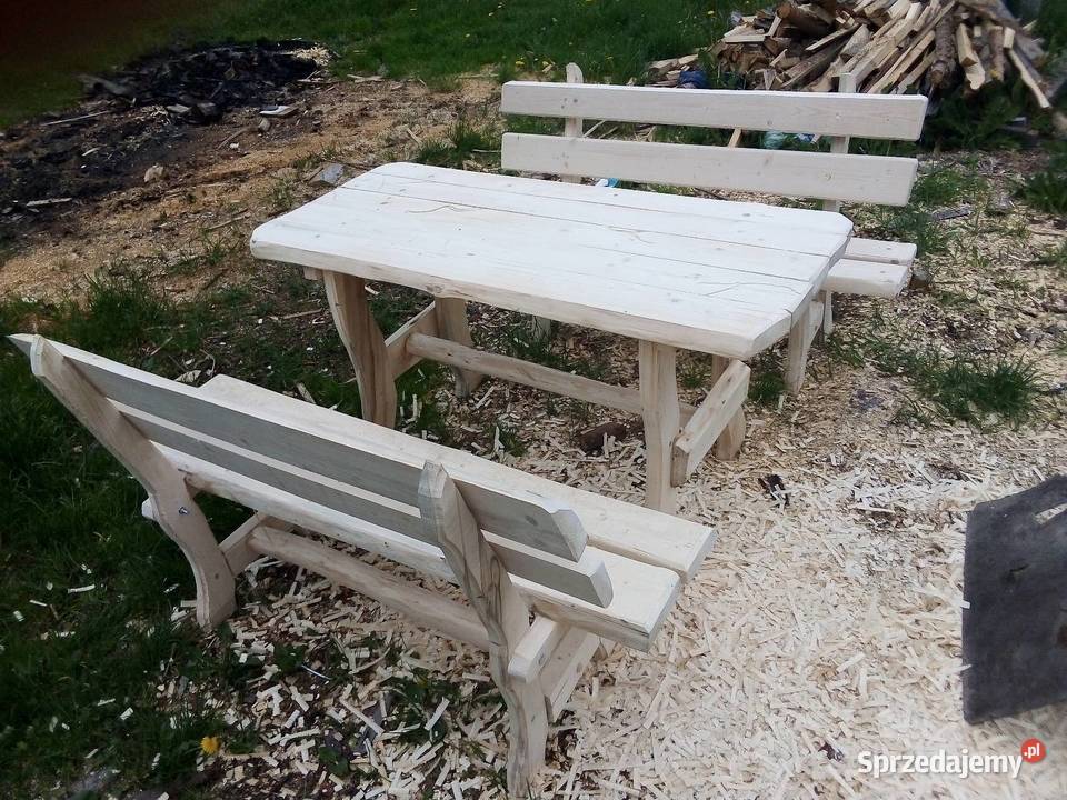 Meble ogrodowe drewno śląskie Sól