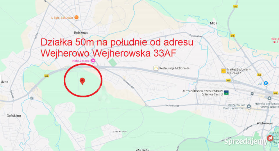 Działka 770m2 Wejherowo Wejherowska 770m2