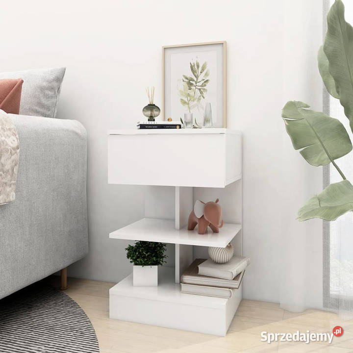 Szafki nocne 2 białe 40x35x65 materiał mazowieckie Warszawa
