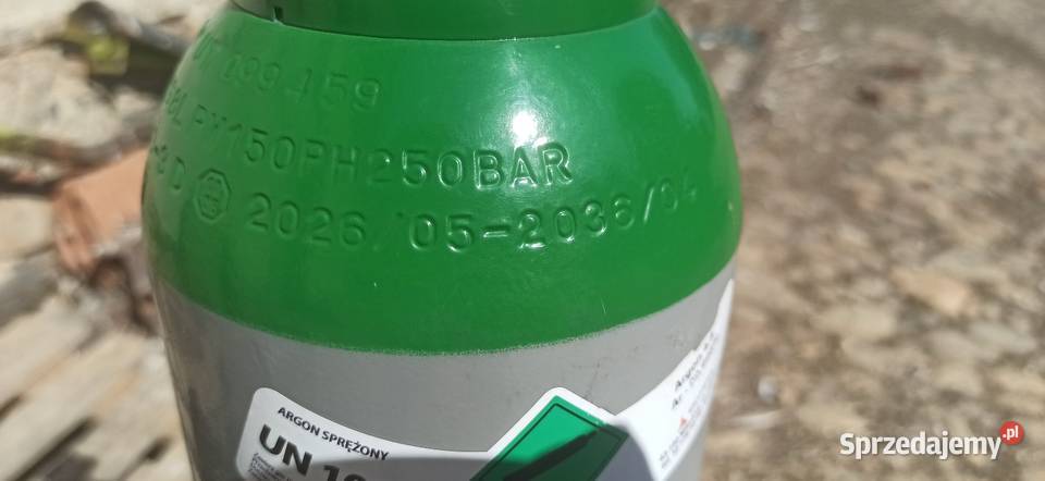 Nowa butla 8L 150 bar argon legalizacja na 10