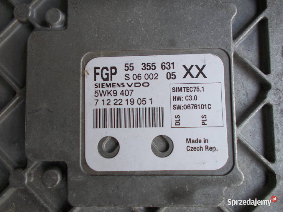 opel VECTRA C 18 16V komputer sterownik silnika Zamość