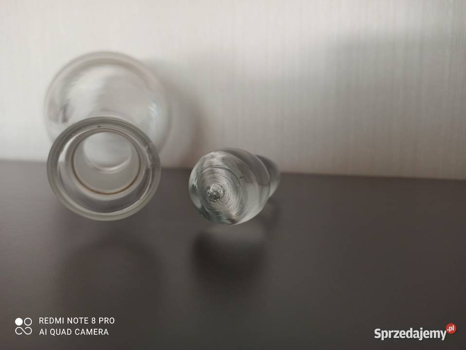 Karafka szklana szkło Hortensja podlaskie Warpechy Stare