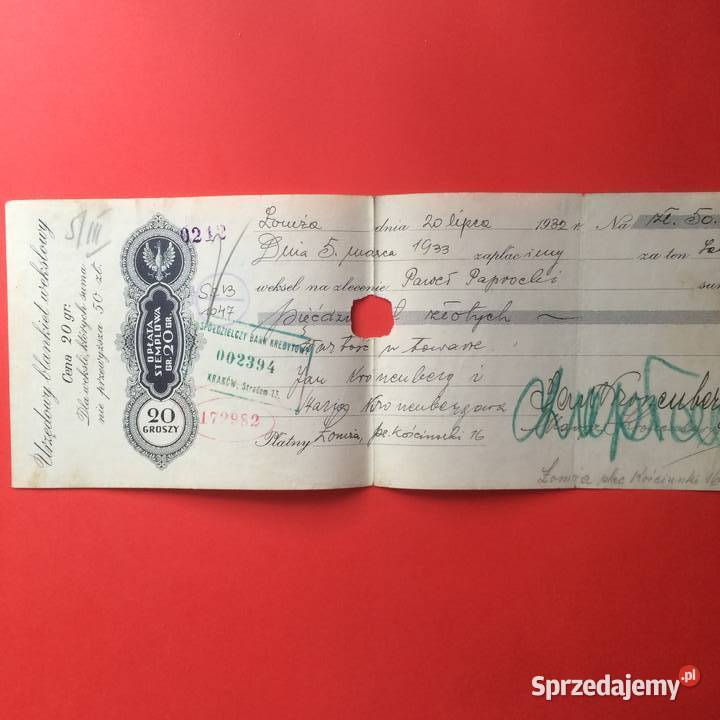 1539 Weksel Wystawiony W Łomży 36