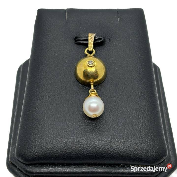 Złota Zawieszka Próby 750 285g Brylant Perła złoto warmińsko-mazurskie Elbląg