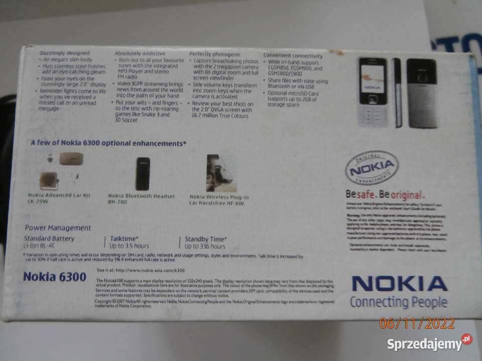 nokia 6300 nowa bez simlocka Wąchock