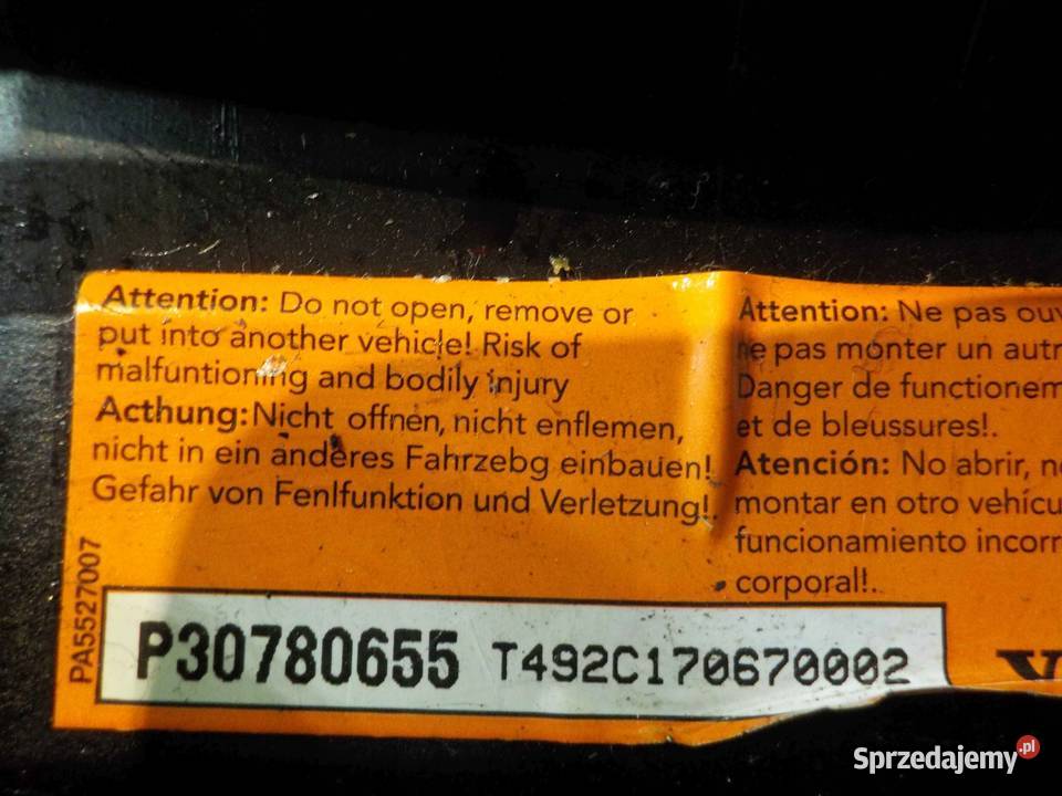 VOLVO S80 II 07r AIRBAG poduszka kierowcy Suków