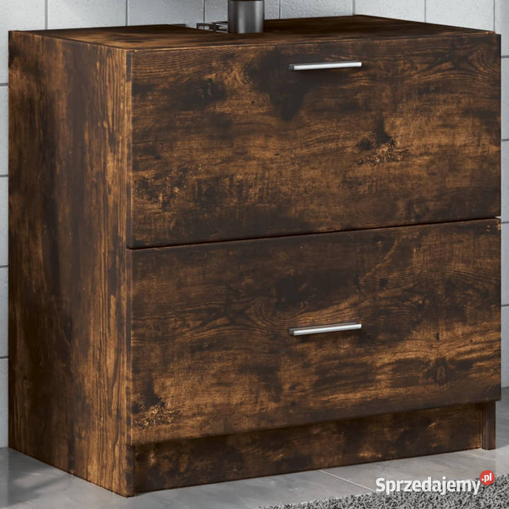 Szafka pod umywalkę przydymiony dąb 59x37x59