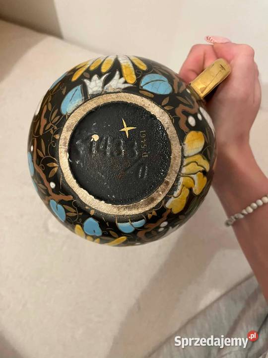 Dekoracyjny dzbanek ceramiczny ręcznie malowany Dzbanki, karafki i mleczniki Stegna