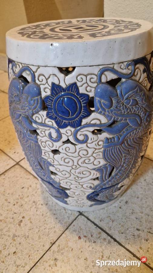 PUF STOŁEK STOLIK ceramika orientalny wzór smoki Lublin