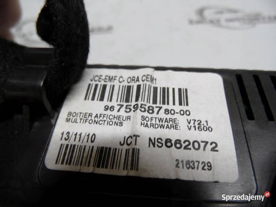 CITROEN DS3 10r ekran wyświetlacz radia Liczniki i zegary