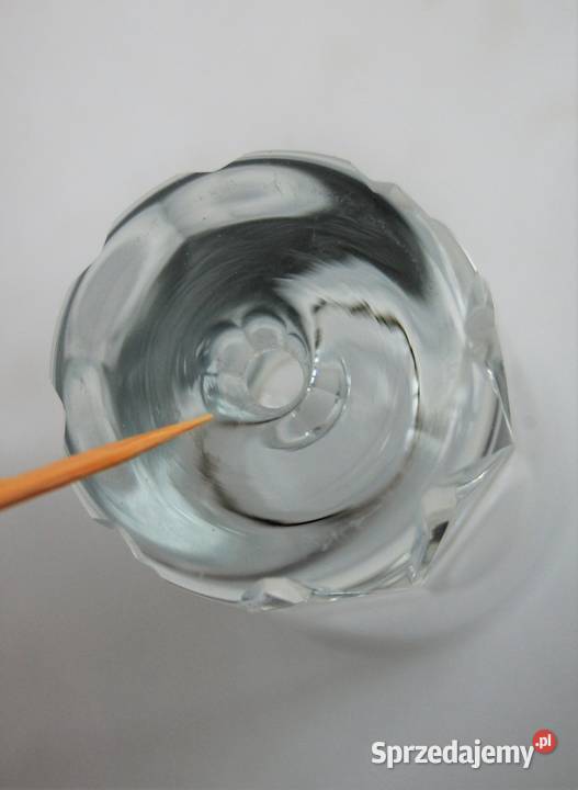 Stare kieliszki z bąbelkiem powietrza do wódki przezroczysty Lublin