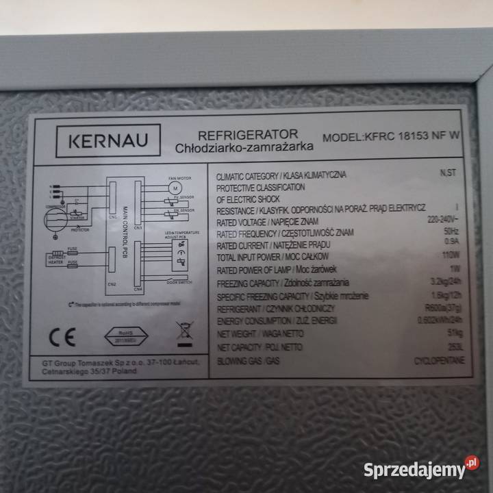 Lodowkozamrażarka Kernau małopolskie