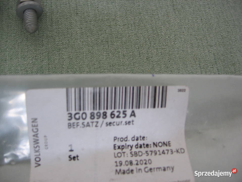 3G0898625A VW Passat B8 Zestaw montażowy Warszawa