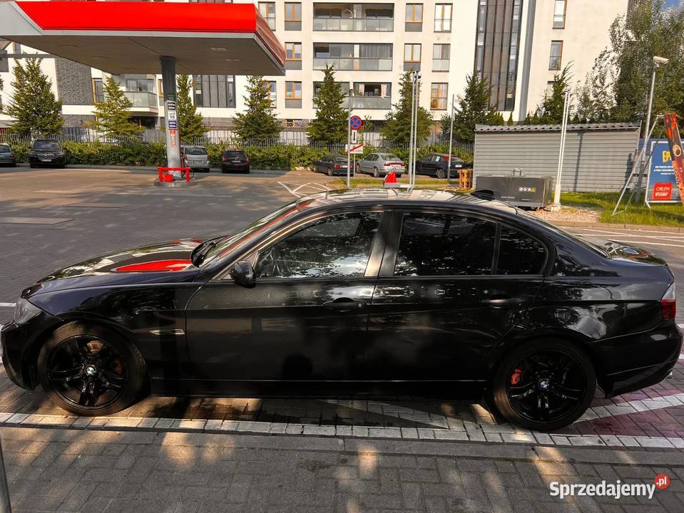 BMW Seria 3 BMW E90 320I 2008 Czarny Sedan Black Krosno
