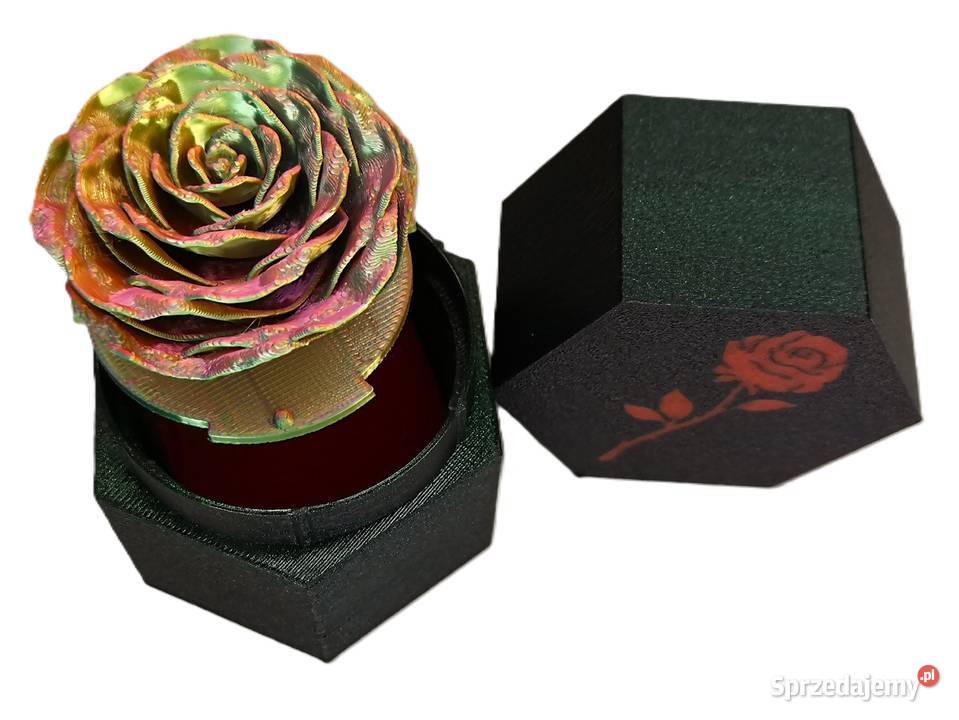 Pudełko zapachowe z różą 3D elegancki pojemnik Kielce sprzedam