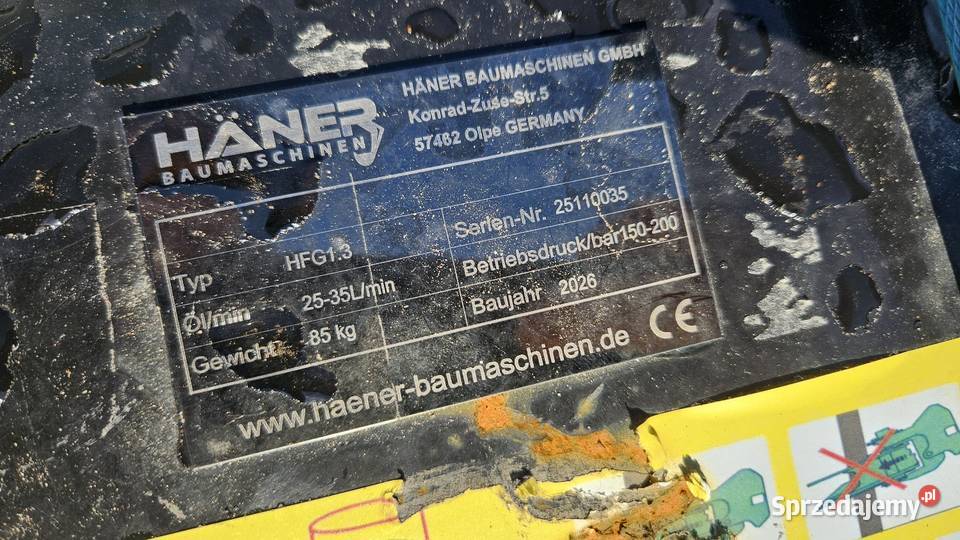 Głowica ścinkowa Haener HFG13 do minikoparki 85 mazowieckie Sochaczew
