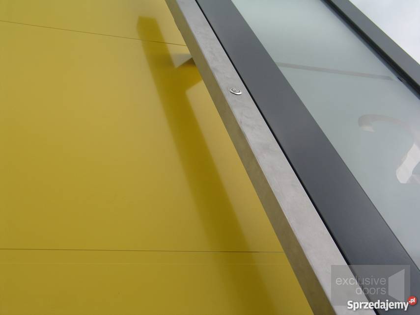 Drzwi aluminiowe wejściowe z boczną dostawką