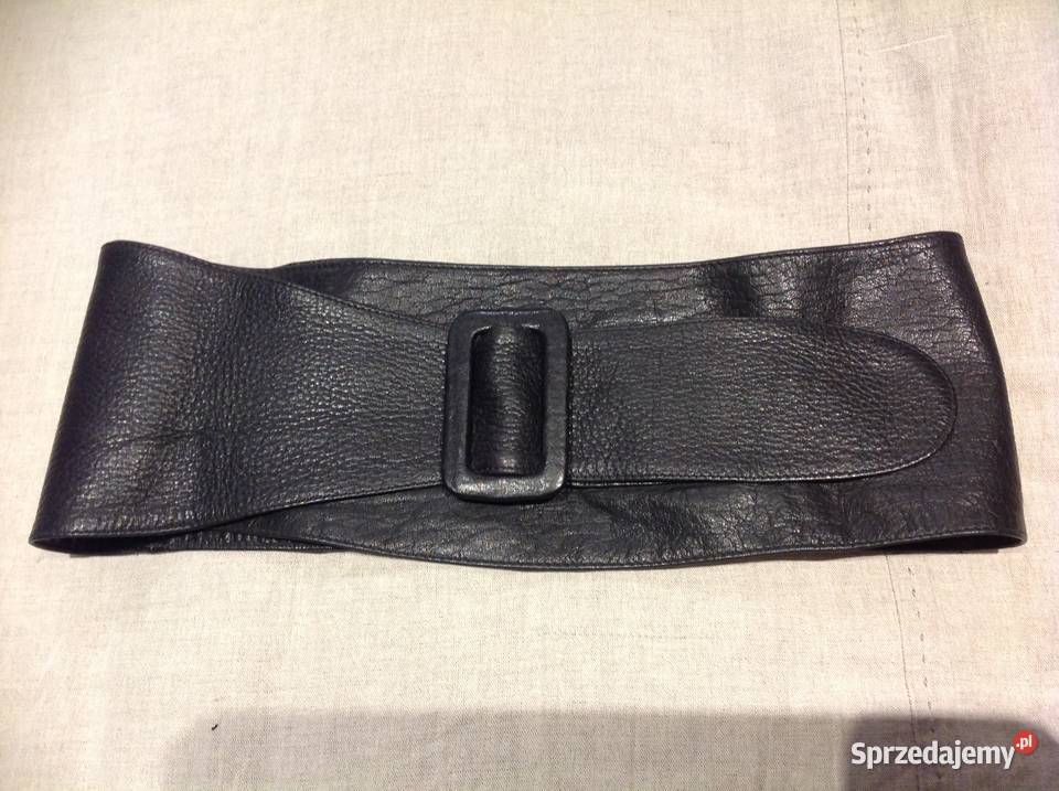 Czarny Pasek Skórzany Damski r SSM skóra Nowa Sól