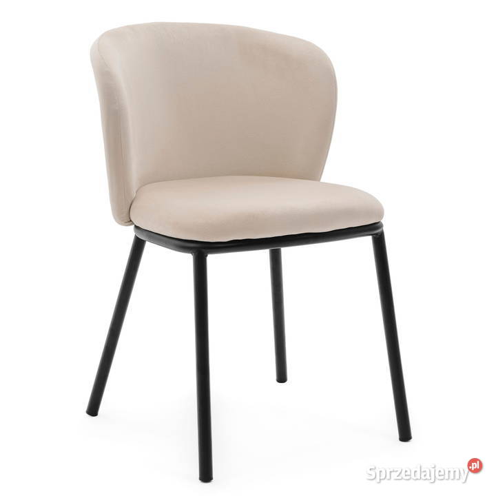 Jasnobeżowe Krzesło Tapicerowane Bari Wysyłka wielkopolskie Tarchały Małe