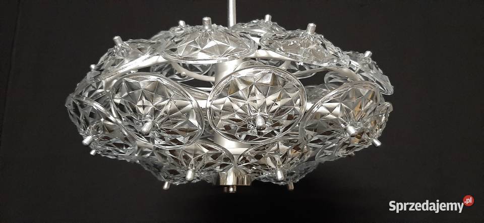 Żyrandol kryształowy Sputnik Veb Chełm sprzedam