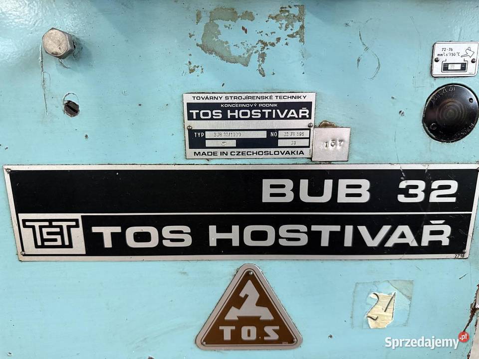 Szlifierka do wałków TOS HOSTIVAR BUB 321000 Produkcja śląskie Tarnowskie Góry