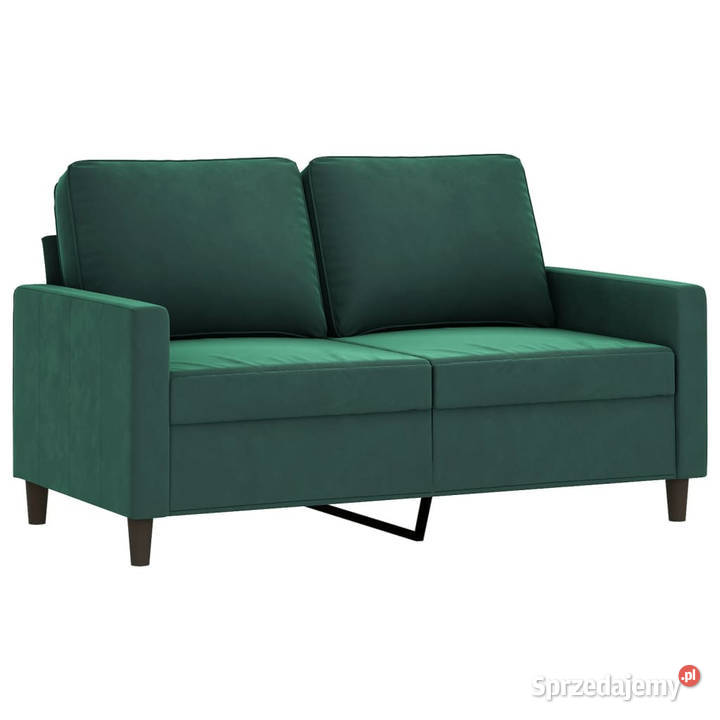 Sofa 2osobowa ciemnozielona 120 tapicerowana