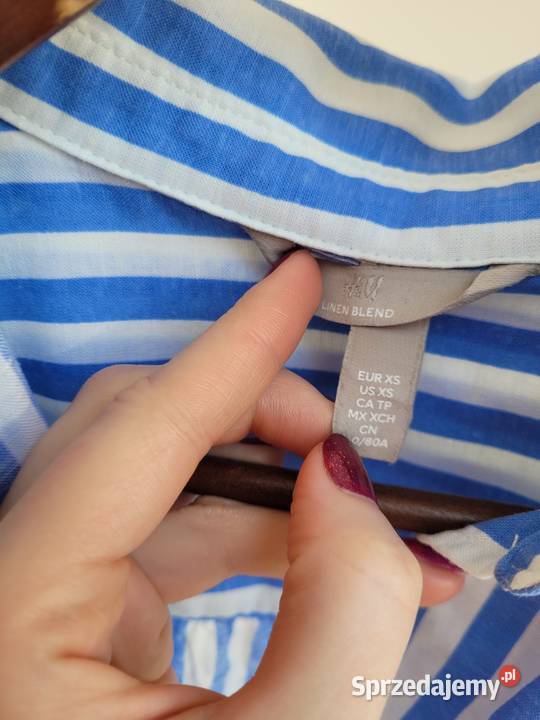 Sukienka w biało niebieskie paski szmizjerka Spódnice i sukienki Liszki