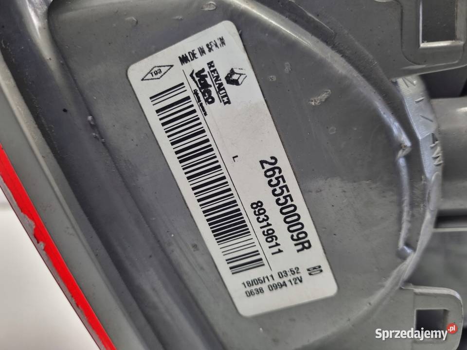 Renault Megane III HTB TYLNA LAMPA LEWA lewy tył Rudka