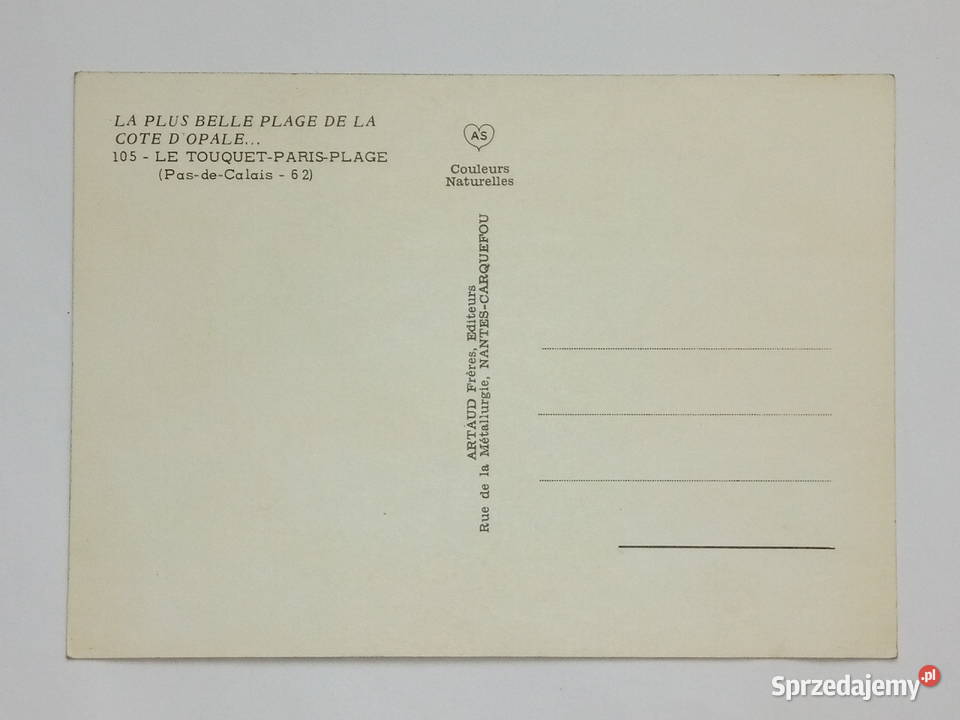 Pocztówka Le Touquet ParisPlage z lat 60tych Dąbrowa Górnicza sprzedam
