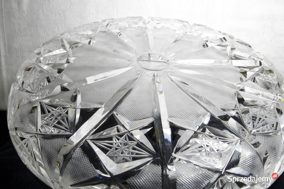 Antyk Wyjątkowa Czeska Misa Kryształowa lata małopolskie Kraków