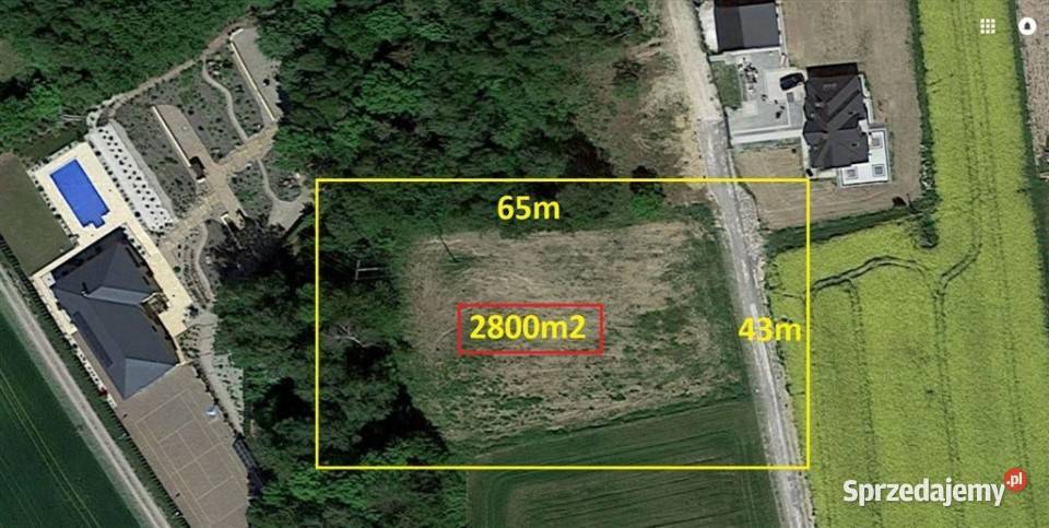 sprzedaży gruntu Motycz 2800m2 Sprzedaż