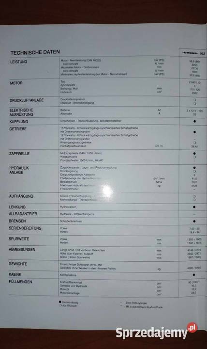 Mini katalog ursus 932163428025314 Tarnawka Pierwsza sprzedam