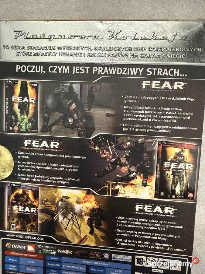 Fear Antologia PC Komputerowe PC Gry komputerowe i konsolowe mazowieckie Warszawa