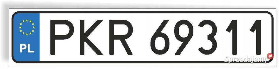 NAKLEJKA NUMERY REJESTRACYJNE TIR WANNA NACZEPA Kobierno